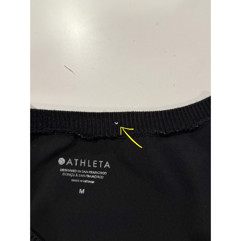 Athleta Black Sleeveless Drawstring Waist Mini Dress Sporty Casual Size M - Picture 5 of 6